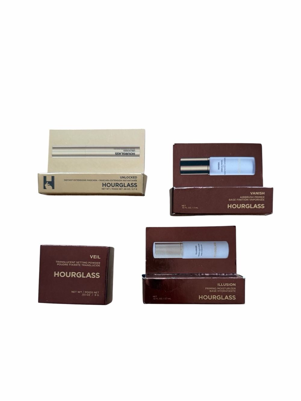 NWT Hourglass Set - Mini setting powder, mascara, 2 primers